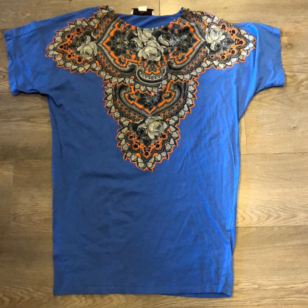 Stella McCartney Blue Printed T-Shirt Dress